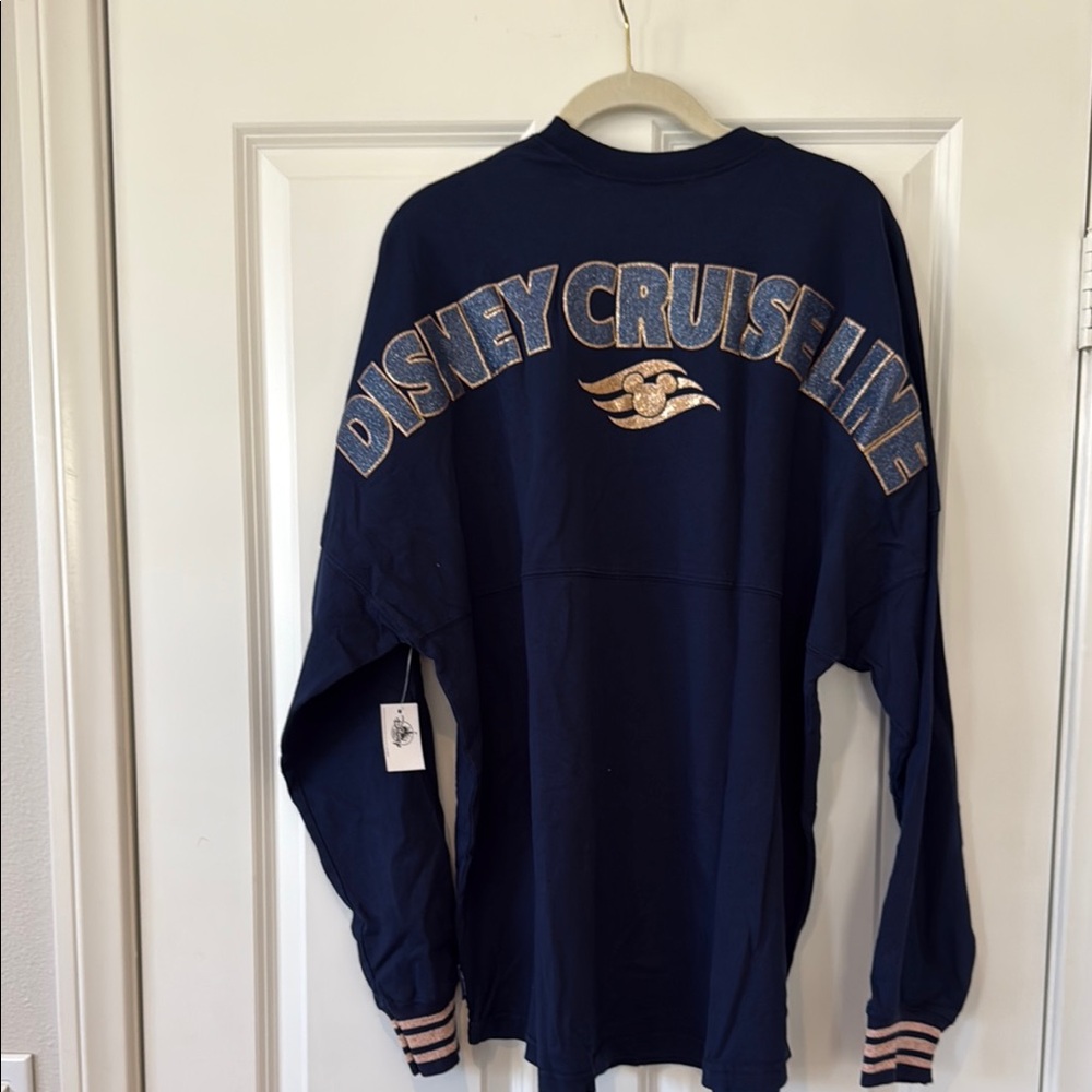 Disney Cruise Line Navy and gold spirit jersey NWT SZ LARGE